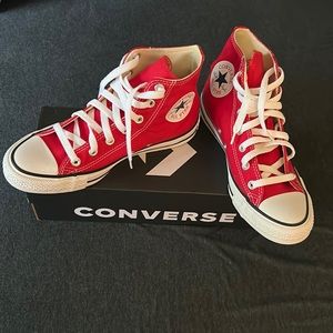 Red high top converse